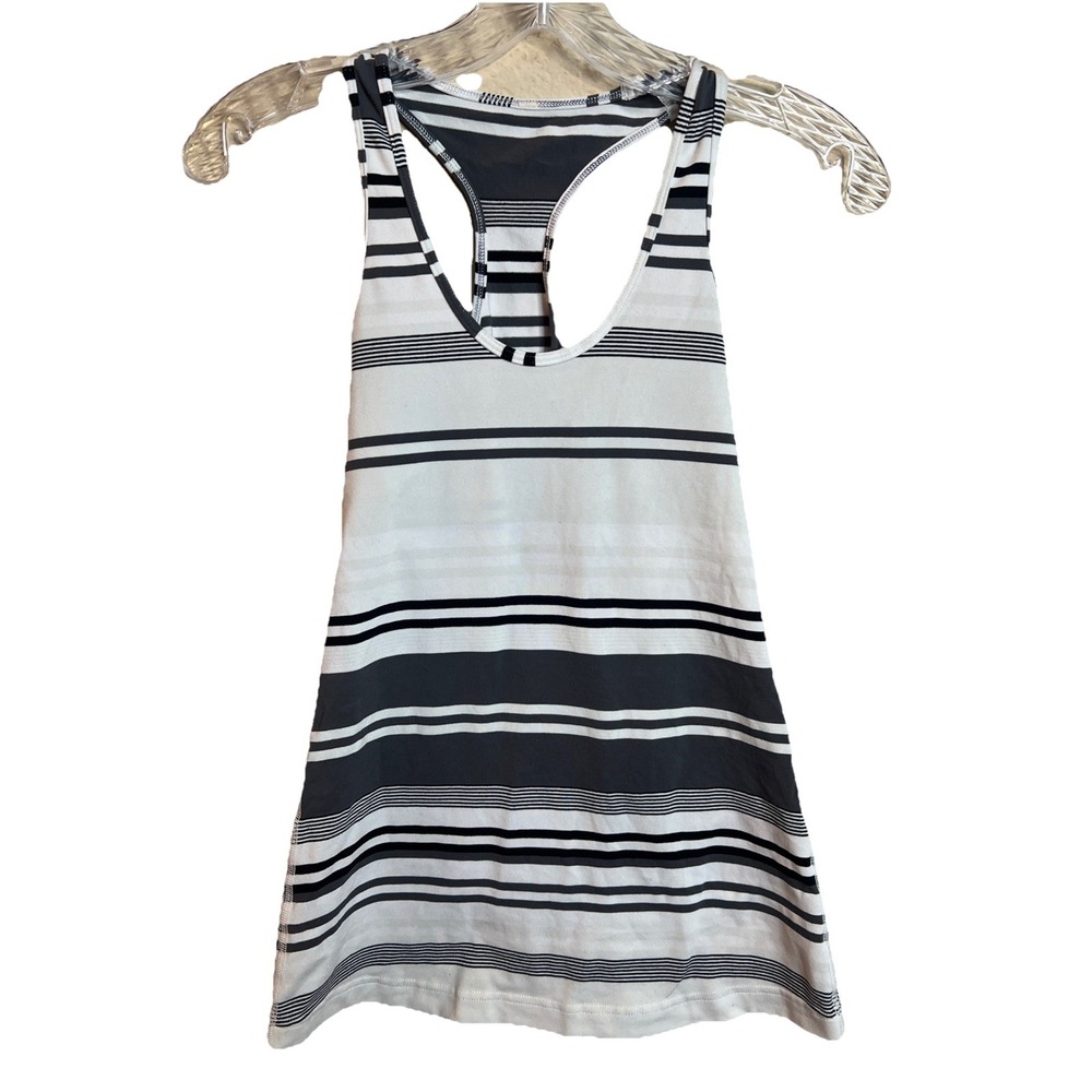Lululemon Cool Racerback Groovy Stripe Static Wave Dune Tank Size S Athleticwear